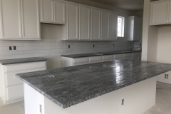 kitchen island and cabinets